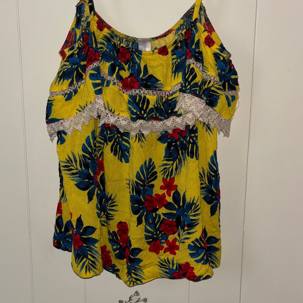 No Boundaries Yellow Floral Camisole